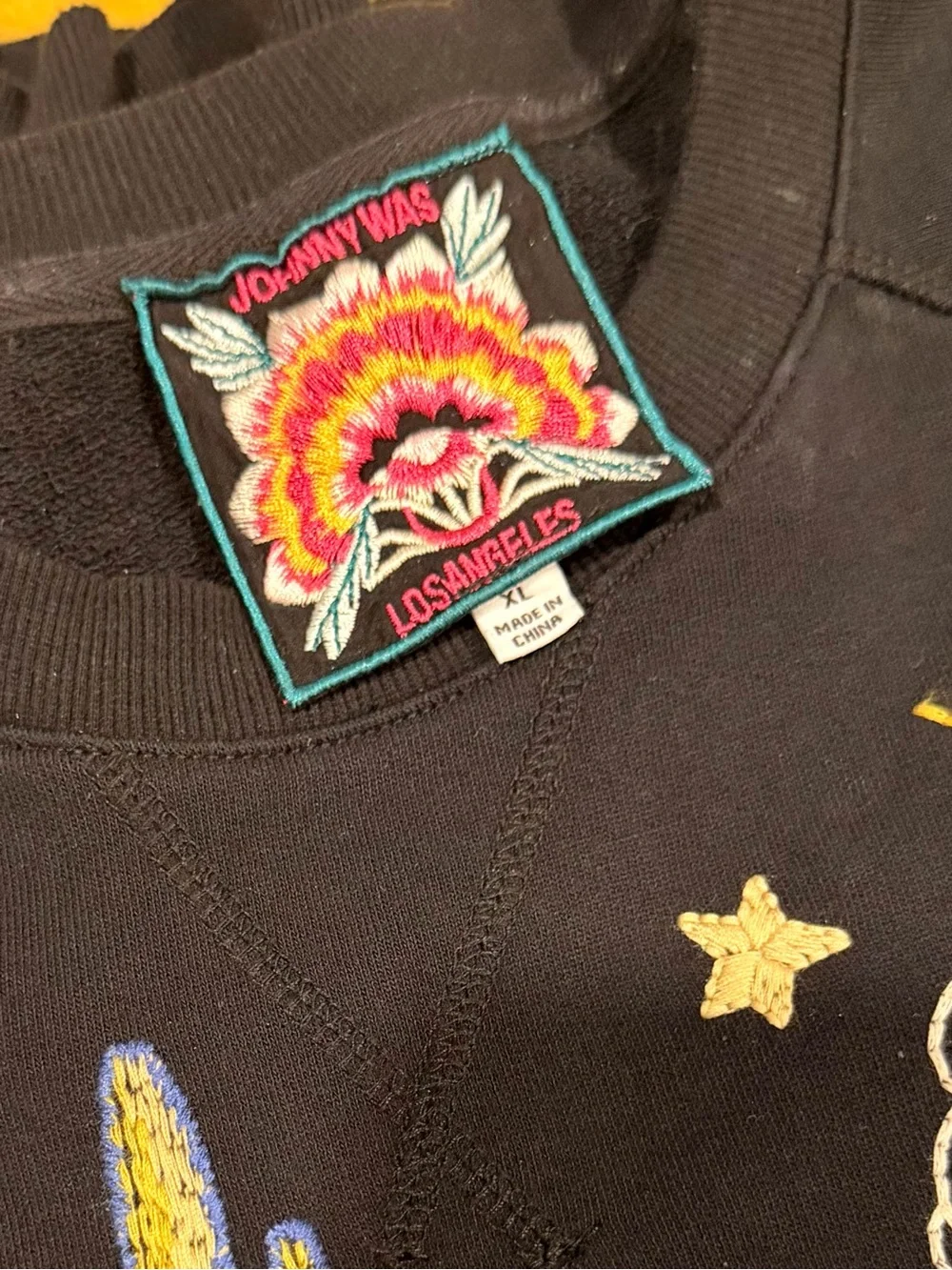 Johnny Was Route 66 Arizona Embroidered Bird  Sweatshirt - Picture 12 of 13